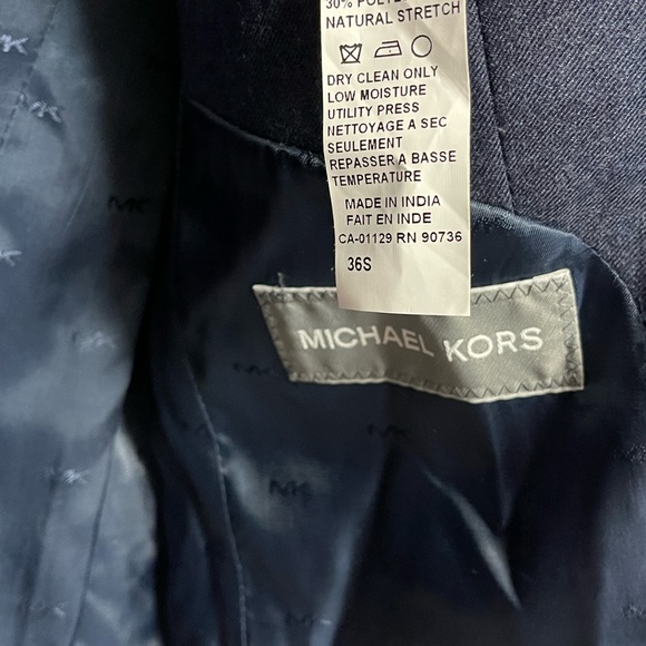 BNWT Michael Kors Kris KSY0001 Mens Sports jacket Blue 36 Short - Picture 10 of 13